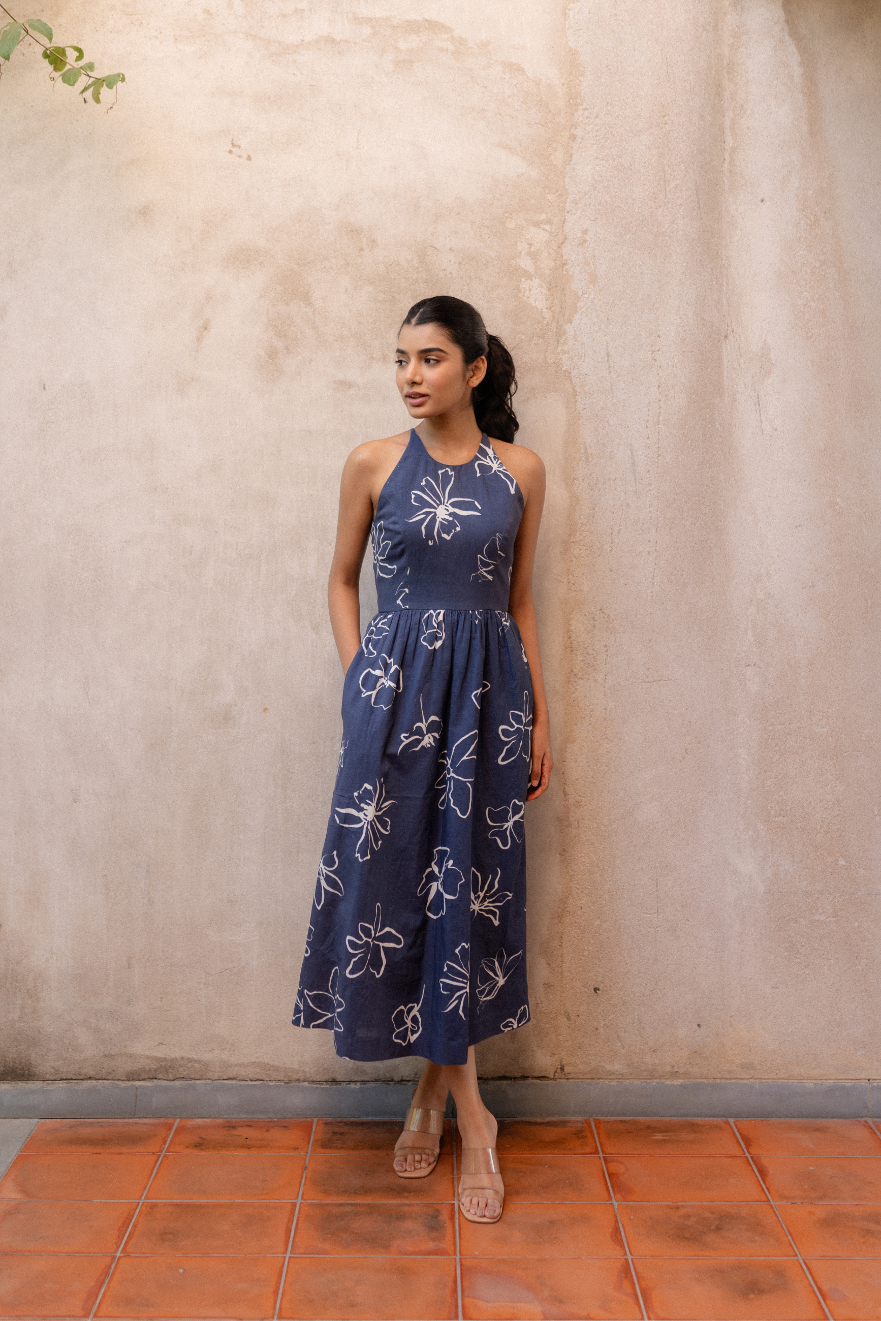Emma Halter Neck Midi Dress