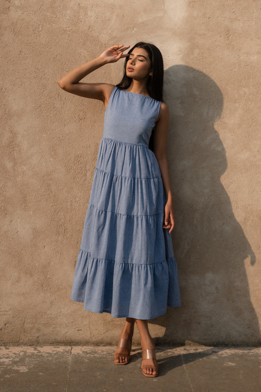 Heather Tiered Midi Dress