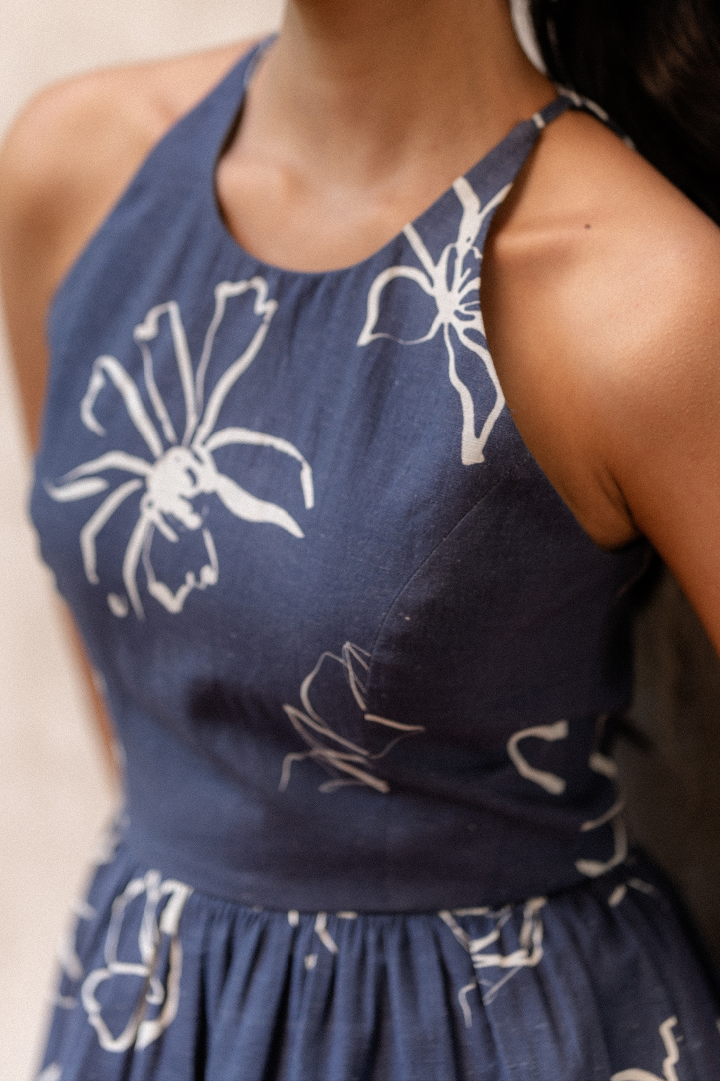 Emma Halter Neck Midi Dress