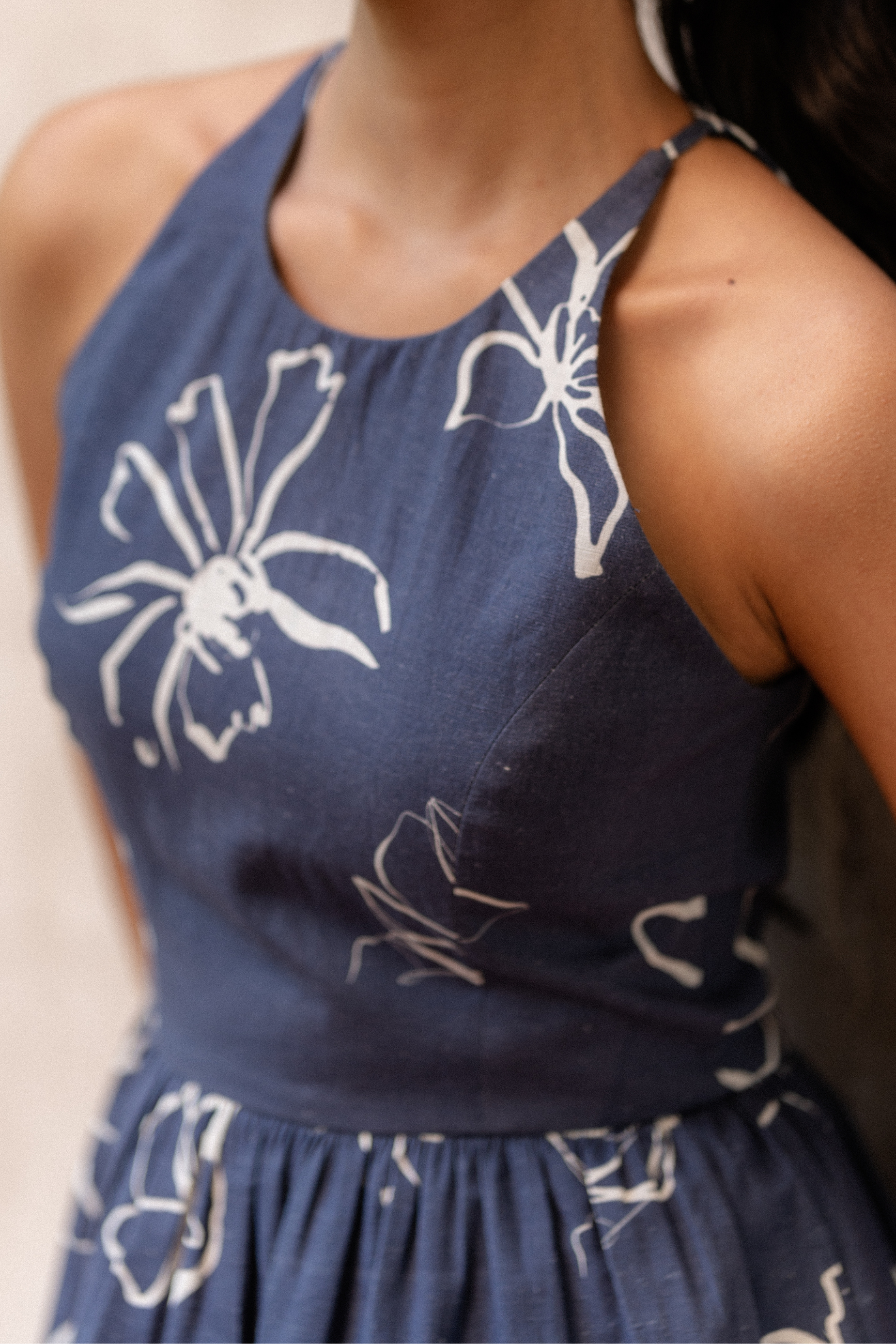 Emma Halter Neck Midi Dress