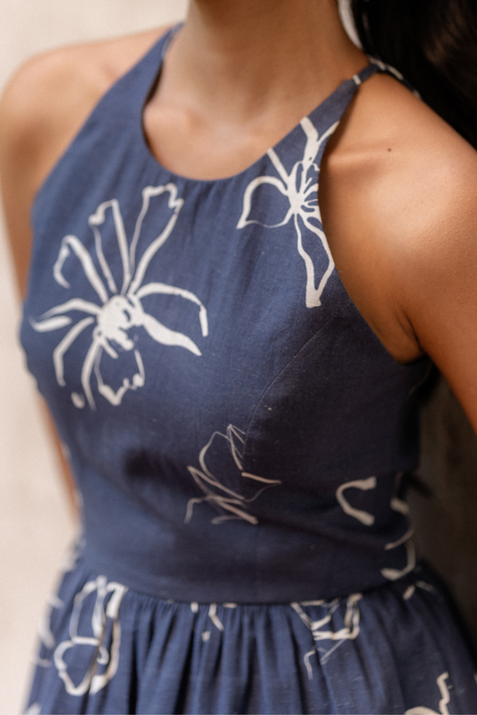 Emma Halter Neck Midi Dress