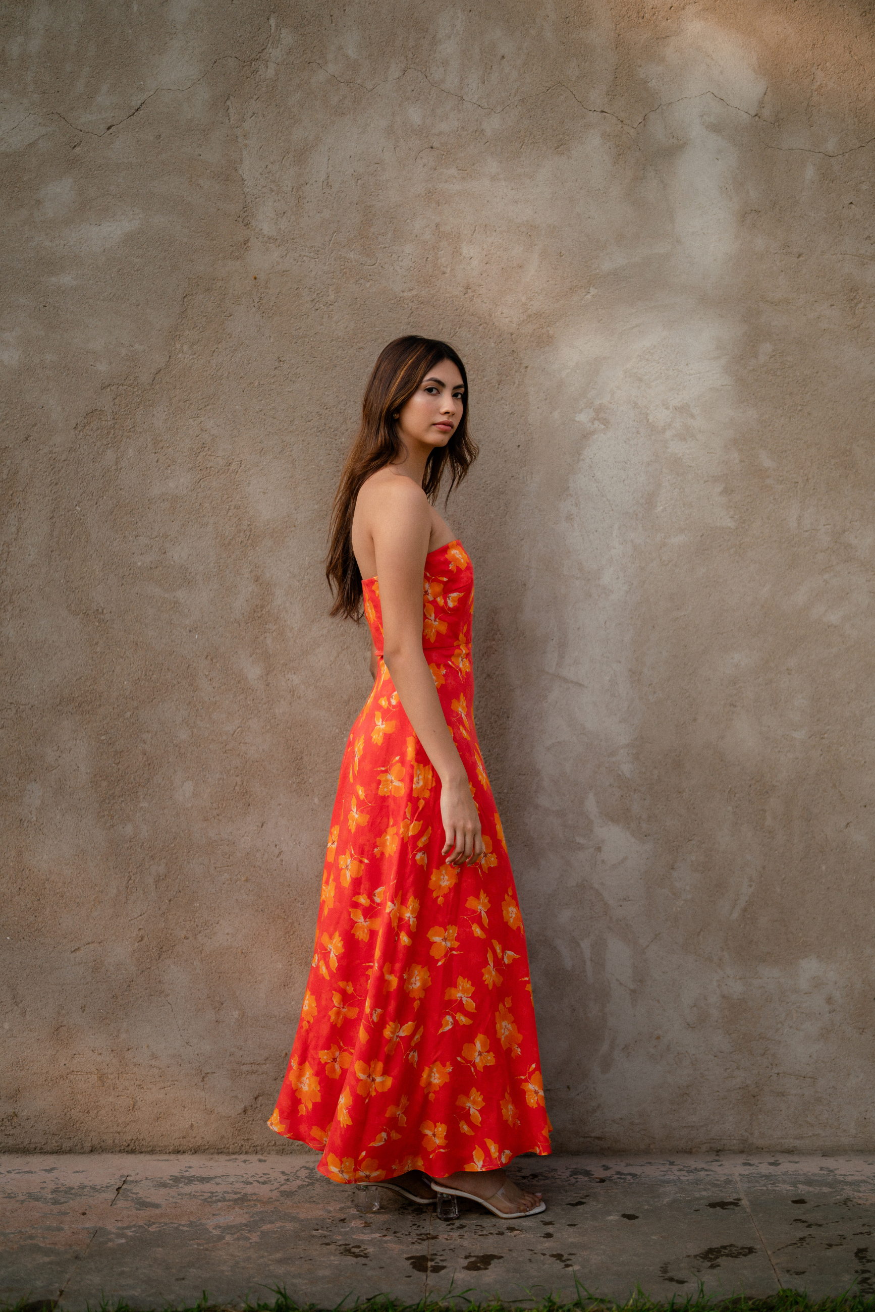Pansy Off Shoulder Maxi Dress