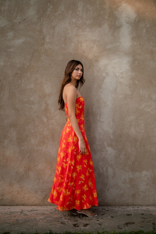 Pansy Off Shoulder Maxi Dress