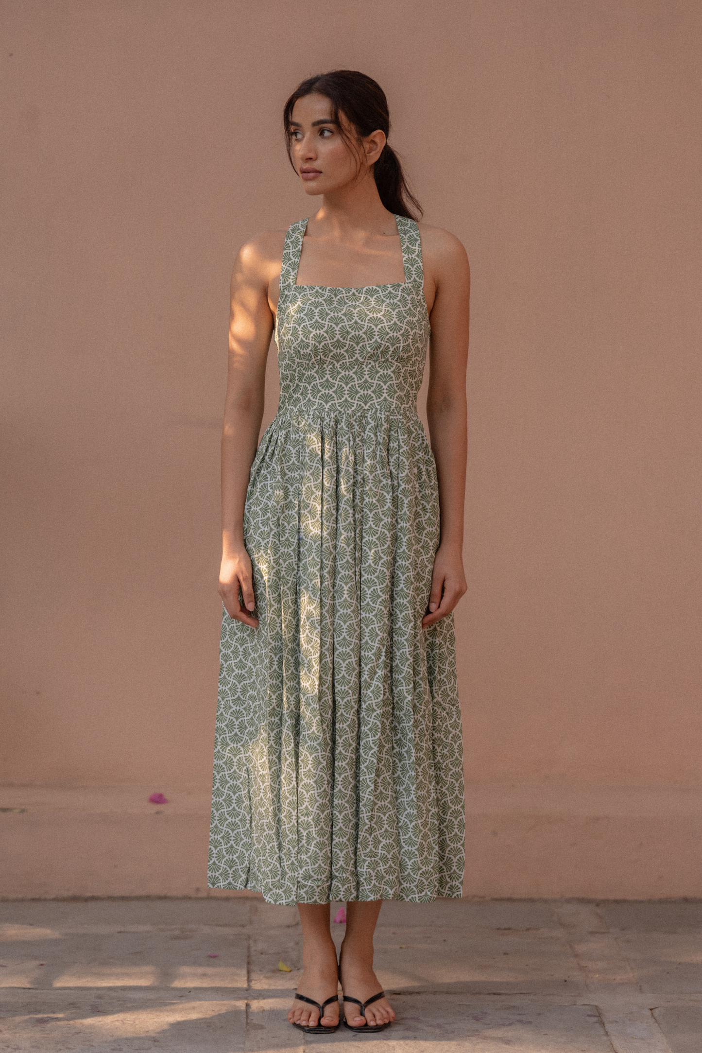 Myrtle Crossback Midi Dress