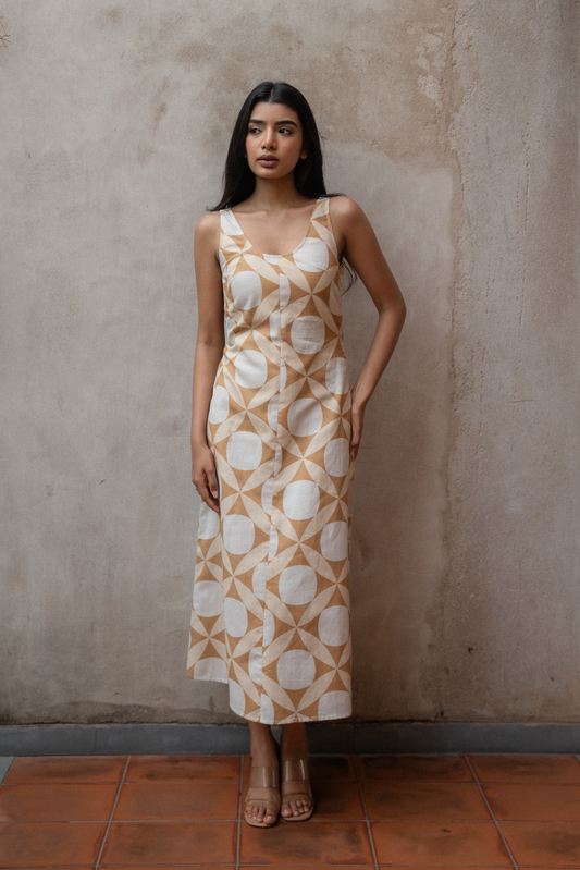 Jane Midi Dress Scoop Neck