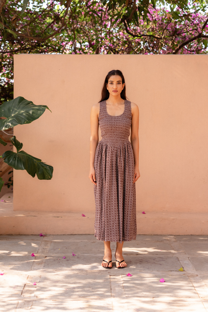 Kassia Smocked Midi Dress