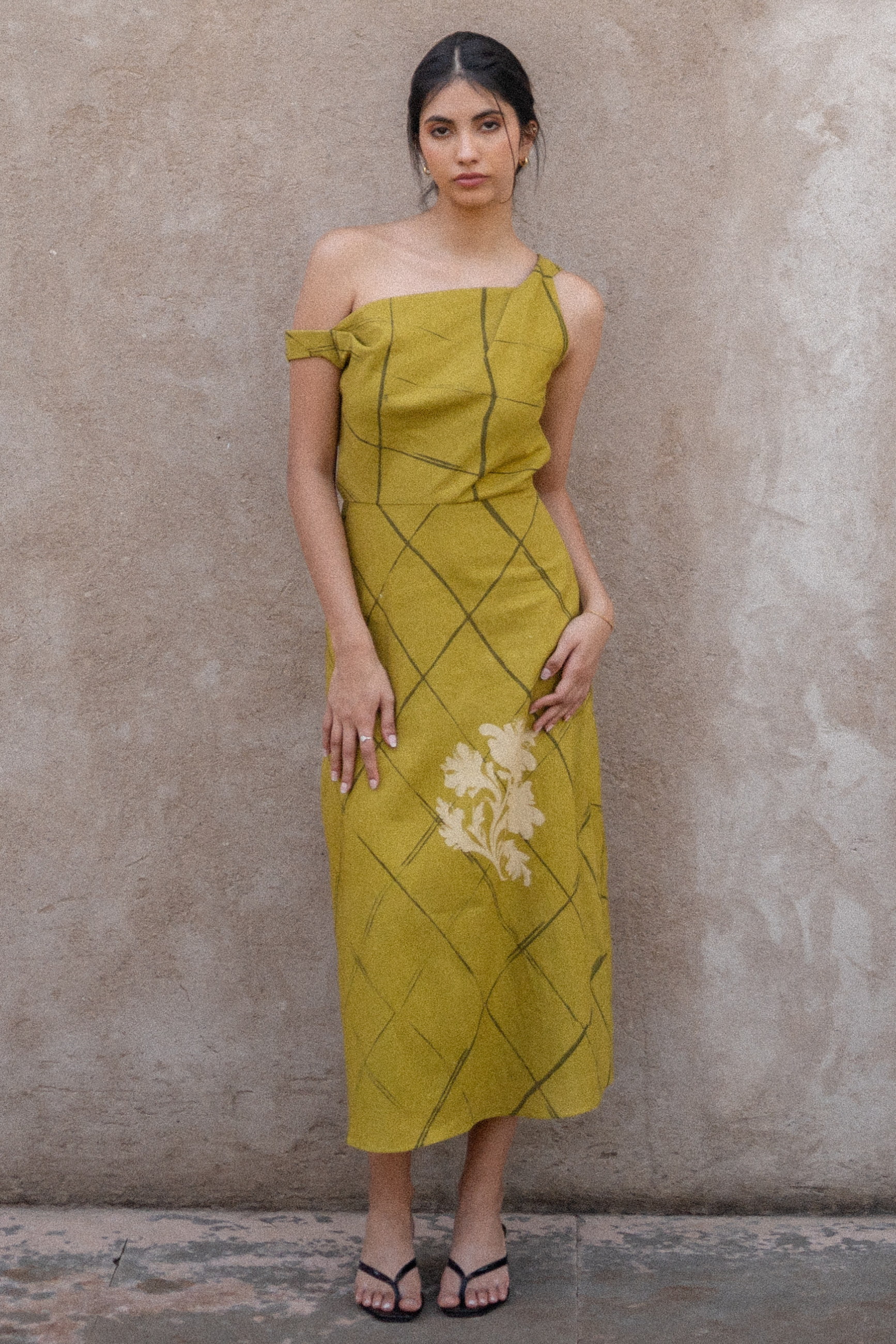 Daffodil Off-Shoulder Midi Dress