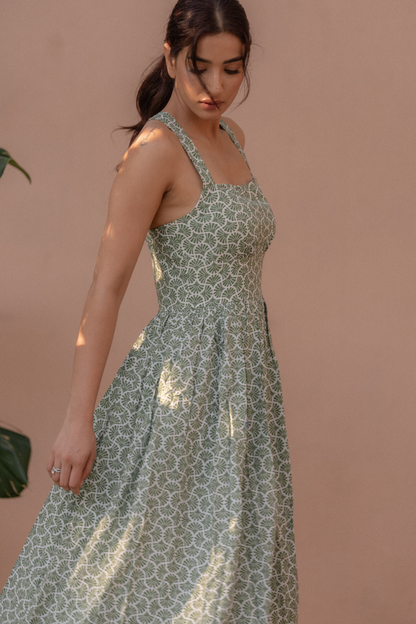 Myrtle Crossback Midi Dress