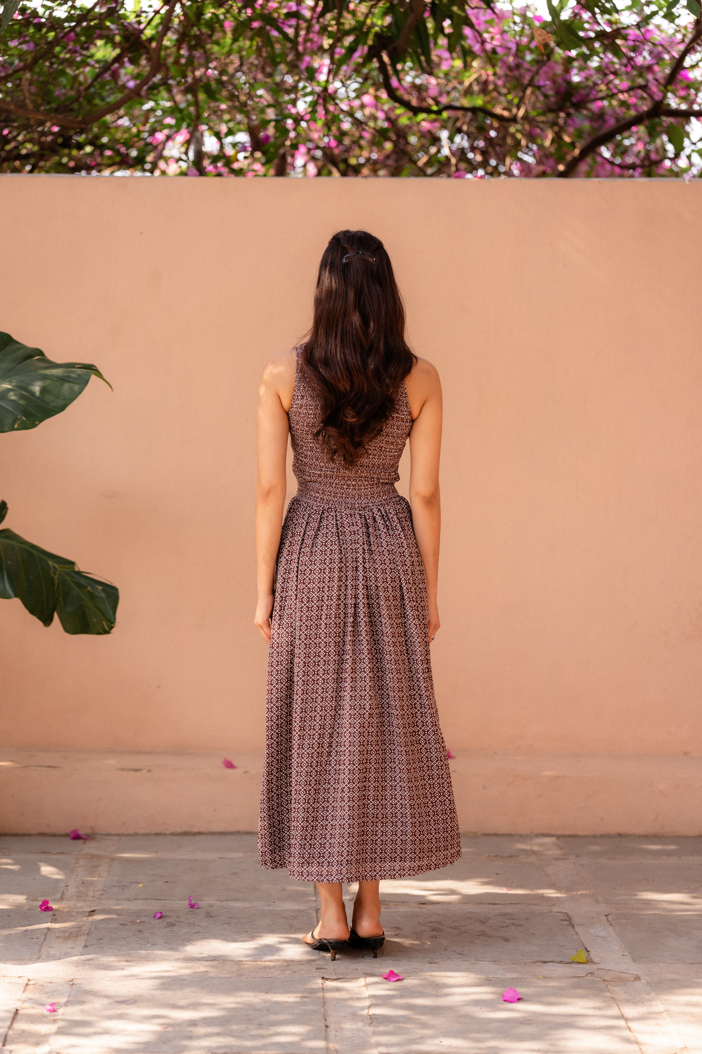 Kassia Smocked Midi Dress
