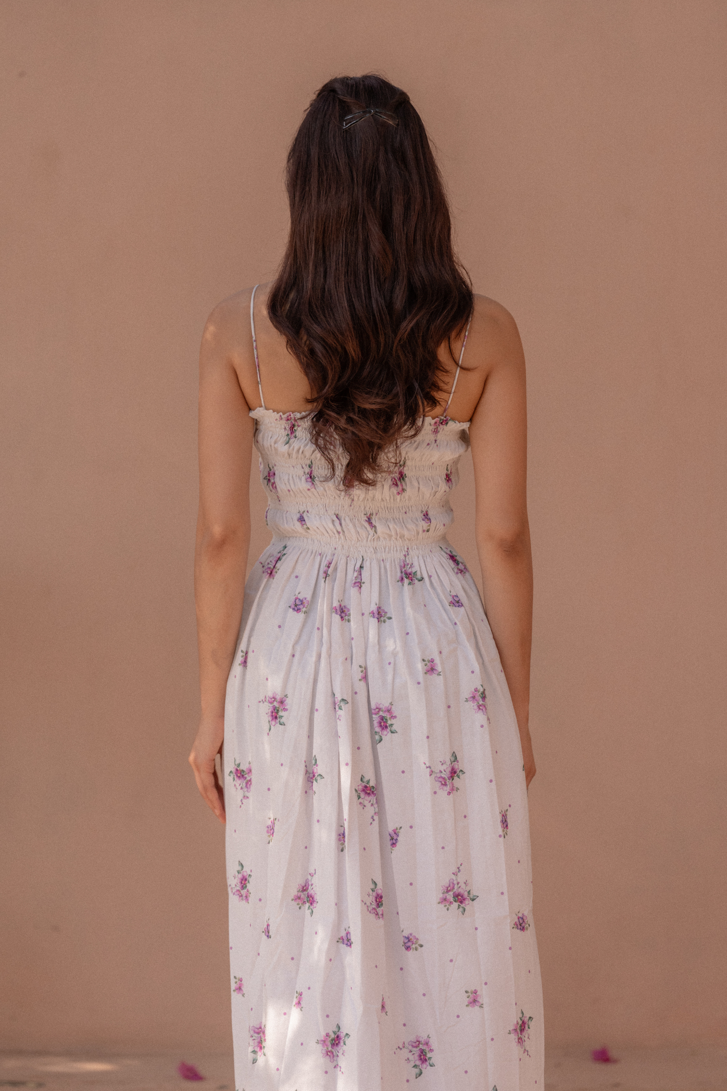 Lone Shirred Midi Dress