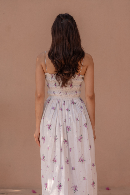Lone Shirred Midi Dress