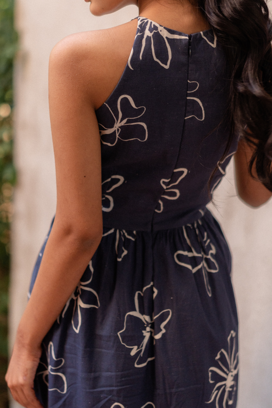Emma Halter Neck Midi Dress