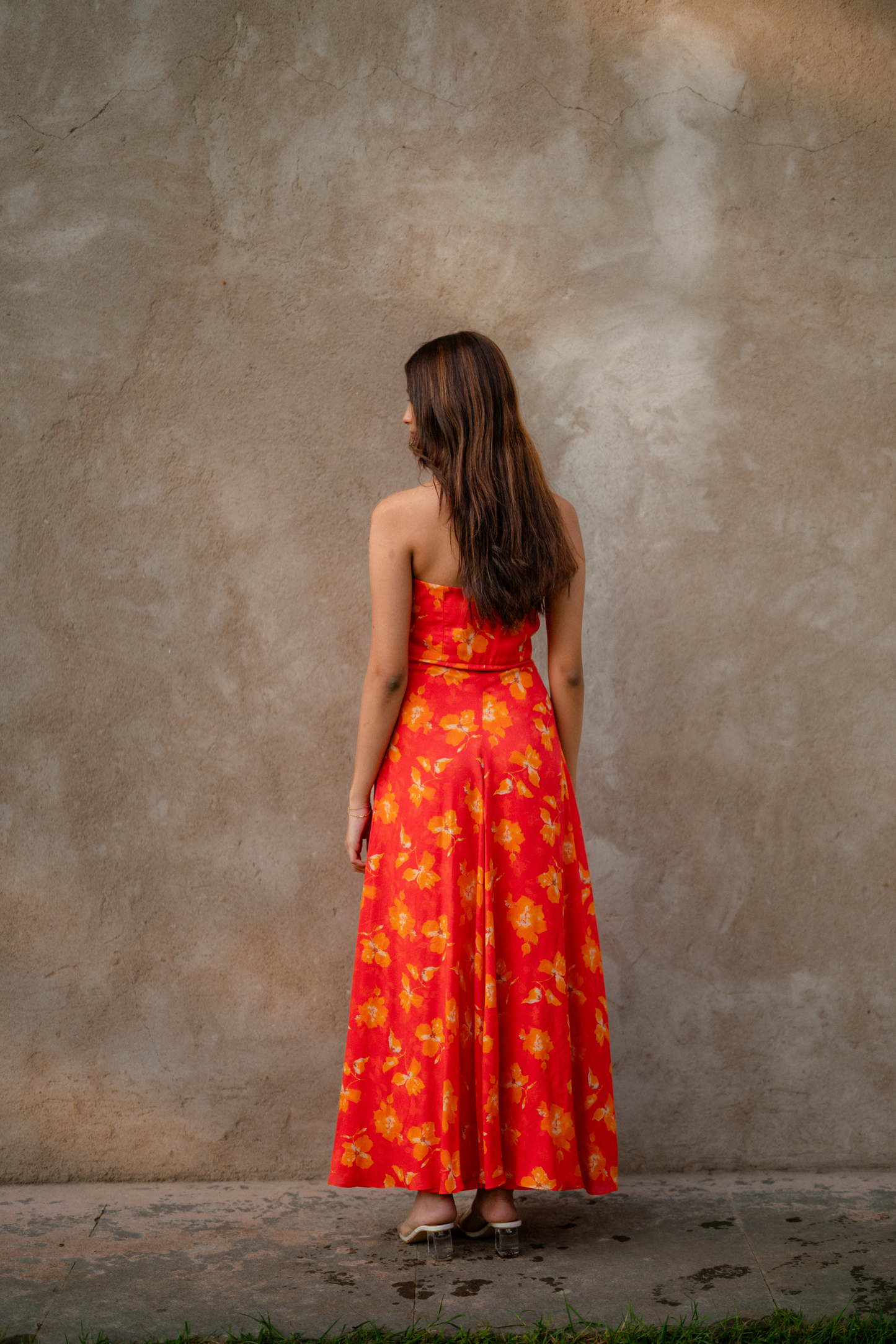 Pansy Off Shoulder Maxi Dress