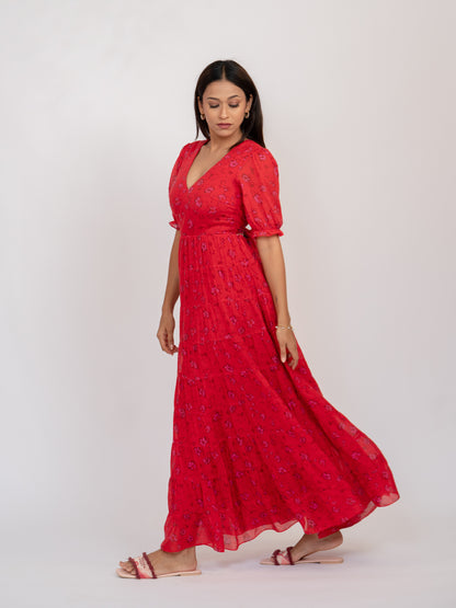 Holly Maxi Dress in Red